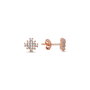 Heliophilia Silver Pendientes de Plata de Ley 925 con Baño de Oro Rosa y Circón